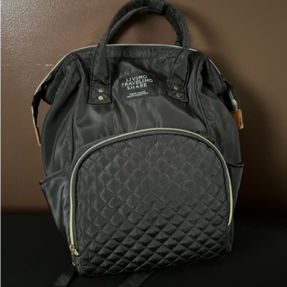 Patch Detail Quilted Backpack - image 2